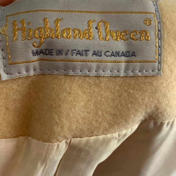 Vintage Highland Queen Cream Wool Cashmere Blend Blazer | Made in Canada Size M - Picture 8 of 11